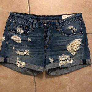 Adriano Goldschmied Distressed jean shorts